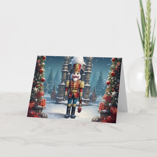 のクラシックくるみ割り兵士クリスマス シーズンカード (正面)