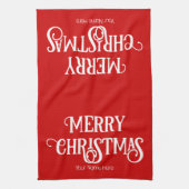 のクラシックタイポグラフィックなクリスマスキッチンタオル キッチンタオル (縦)