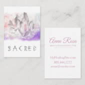 *~*のクリスタル療法の芸術の神聖な水彩画 名刺 (正面/裏面)