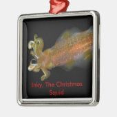 のクリスマスのイカインクのよう メタルオーナメント (左)
