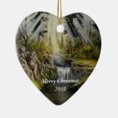 のクリスマスオーデ絵画ィメント セラミックオーナメント (右)