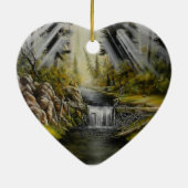 のクリスマスオーデ絵画ィメント セラミックオーナメント (裏面)