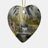 のクリスマスオーデ絵画ィメント セラミックオーナメント (左)
