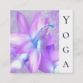 *~*のクリスマスサボテンの治療師の花の霊気のヨガ スクエア名刺