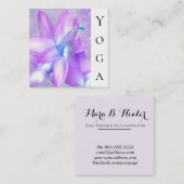 *~*のクリスマスサボテンの治療師の花の霊気のヨガ スクエア名刺 (正面/裏面)