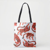 ~のグア絵を描ーチタイガーのシームレスなパターン トートバッグ (正面)