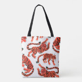 ~のグア絵を描ーチタイガーのシームレスなパターン トートバッグ (裏面)