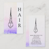 *~*のグラデーションなビクトリアンなヴィンテージのはさみの毛SYLIST 名刺 (正面/裏面)