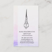 *~*のグラデーションなビクトリアンなヴィンテージのはさみの毛SYLIST 名刺 (裏面)