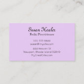 *~*のグラデーションな星の曼荼羅のピンクのモモのラベンダー 名刺 (裏面)