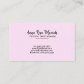 *~*のグラデーションな金ゴールドのひもはパステル調のタロットの読者をつけます 名刺 (裏面)