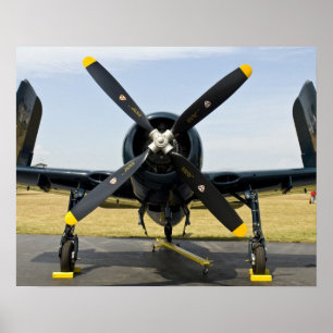 のグラマンF8F ベアキャット海軍空母戦闘機 ポスター