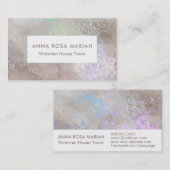 *~*のグランジなぼろぼろの花のパステル調のヴィンテージのダマスク織 名刺 (正面/裏面)