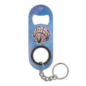 *~*のグリッターの海の貝の星の魚の青の水彩画 キーホルダー栓抜き (裏面)