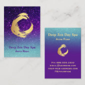 *~*のグリッターの金ゴールドの禅の螺線形の黙想の霊気 名刺 (正面/裏面)