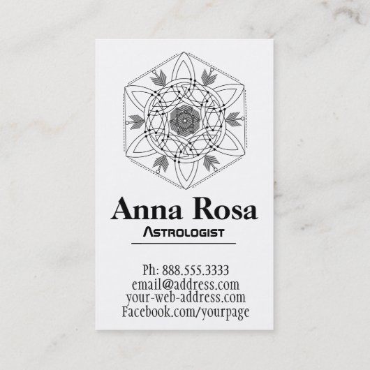 *~*のケルト族のアステカな種族のBohoの銀河系の星雲 名刺 (裏面)