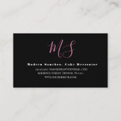 のケーキ結婚ーデコレータケーキロゴマークフェイク金ゴールド輝 名刺 (裏面)