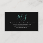 のケーキ結婚ーデコレータケーキロゴ層金ゴールド 名刺 (裏面)