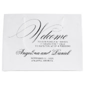 のゲストのための結婚ようこそバッグ ラージペーパーバッグ (正面)