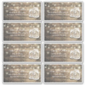 のゲストア結婚ドレスMason Jars Wood String Light シール (正面)