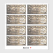 のゲストア結婚ドレスMason Jars Wood String Light シール (シート)