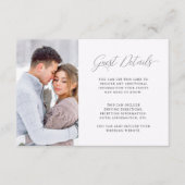 のゲスト結婚の両面詳細と写真 エンクロージャーカード (正面)
