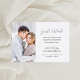 のゲスト結婚の両面詳細と写真 エンクロージャーカード