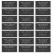 のゲスト結婚の事前アドレス指定ラベルミニマリストJ102 シール (正面)