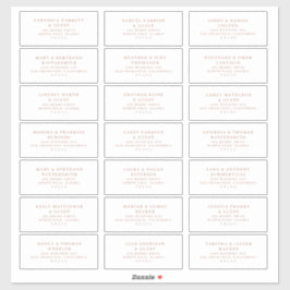 のゲスト結婚の事前対応ラベルバラ金ゴールドA200 シール