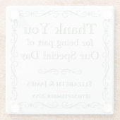 のゲスト結婚への贈り物 ガラスコースター (裏面)