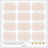 のゲスト結婚アドレスステッカーブラケットテラコッタ シール (シート)