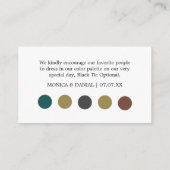 のゲスト結婚ドレスコード エンクロージャーカード (裏面)