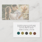 のゲスト結婚ドレスコード エンクロージャーカード (正面/裏面)