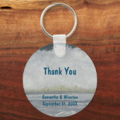 のゲスト結婚ビーチ海式ありがとう キーホルダー (正面)