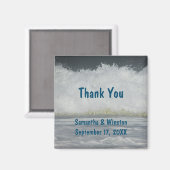 のゲスト結婚ビーチ海式ありがとう マグネット (正面/裏面)
