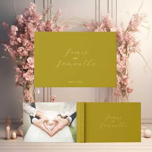 のゲスト結婚フォイルノート | 濃い黄色 ゲストブック