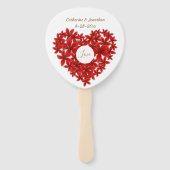 のゲスト結婚フローラハートラブロマンモダンティック ハンドファン (裏面)