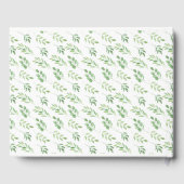 のゲスト結婚ブック金ゴールドフレーム緑の葉 ゲストブック (裏面)