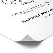 のゲスト結婚ブックmonogram guestbook diy ポスター (角)