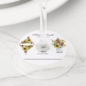 のゲスト結婚ワインマーカー識別子ひまわり ワイングラスタグ (クローズアップ)