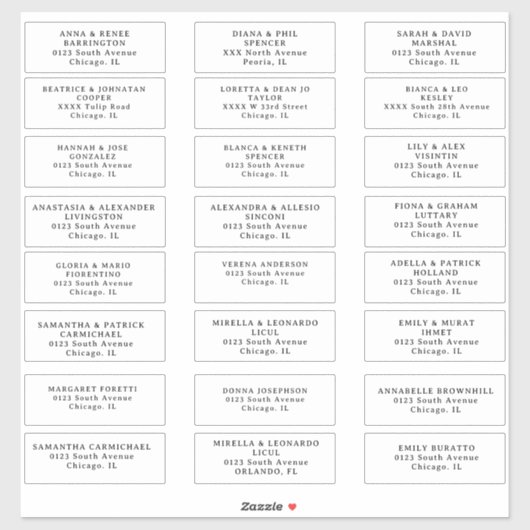 のゲスト結婚住所 シールカットビニールステッカー シール (シート)