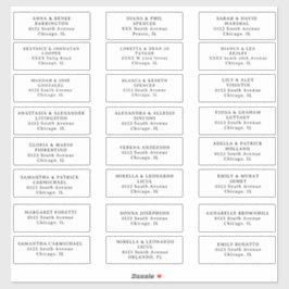 のゲスト結婚住所 シールカットビニールステッカー シール