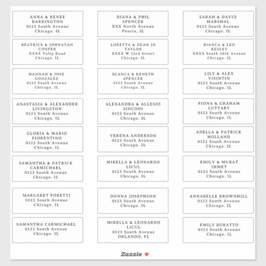 のゲスト結婚住所 シールカットビニールステッカー シール (シート)