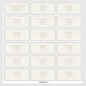 のゲスト結婚住所 シール18受信者の名前 シール (シート)