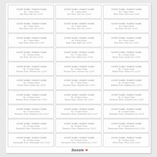 のゲスト結婚住所 シール30アドレ違うス シール (シート)