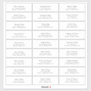 のゲスト結婚名アドレスエレガントブラックスクリプト シール