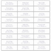 のゲスト結婚名アドレスNavy Blue Script シール (正面)