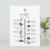 のゲスト結婚旅程の更新可能デジタル 案内状 (スタンド正面)