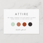 のゲスト結婚衣装ドレスコードカード エンクロージャーカード (正面)