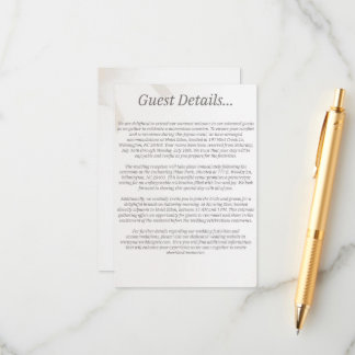 のゲスト結婚詳細エンクロージャカード エンクロージャーカード